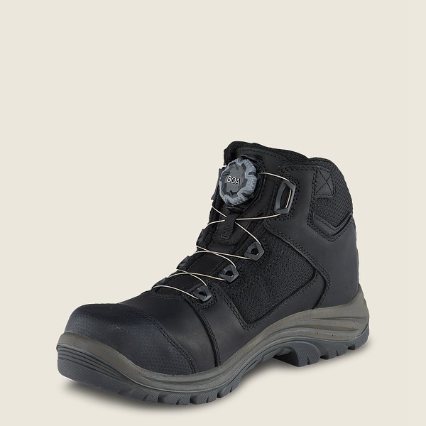 Bottes de Randonnée Red Wing - Trades - 5-Inch Waterproof Safety Toe - Noir/Grise - Homme 076HUVLOW